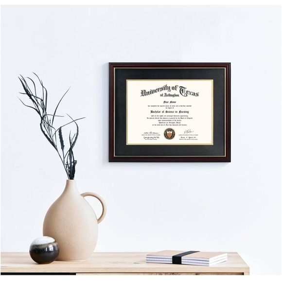 GraduationMall 11x14 Diploma Frame with Black over Gold Mat (055) - Picture 2 of 4